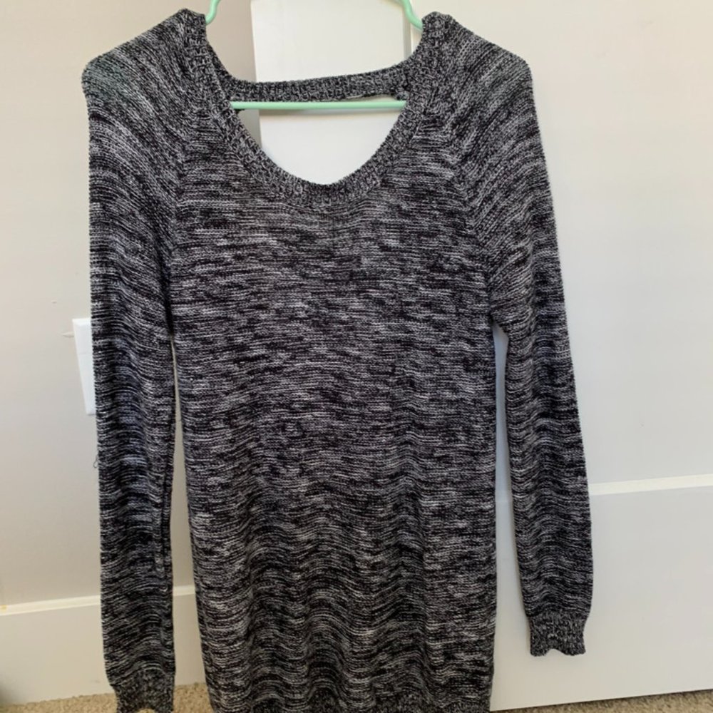 Open back sweater dress
